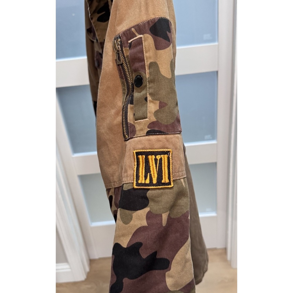 Parish Nation Camo Streetwear Jacket Men's XL Health Wealth Wisdom Patches Y2K - Picture 4 of 12